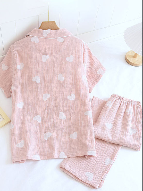 Women’s Button-Down Short Sleeve Pajama Set