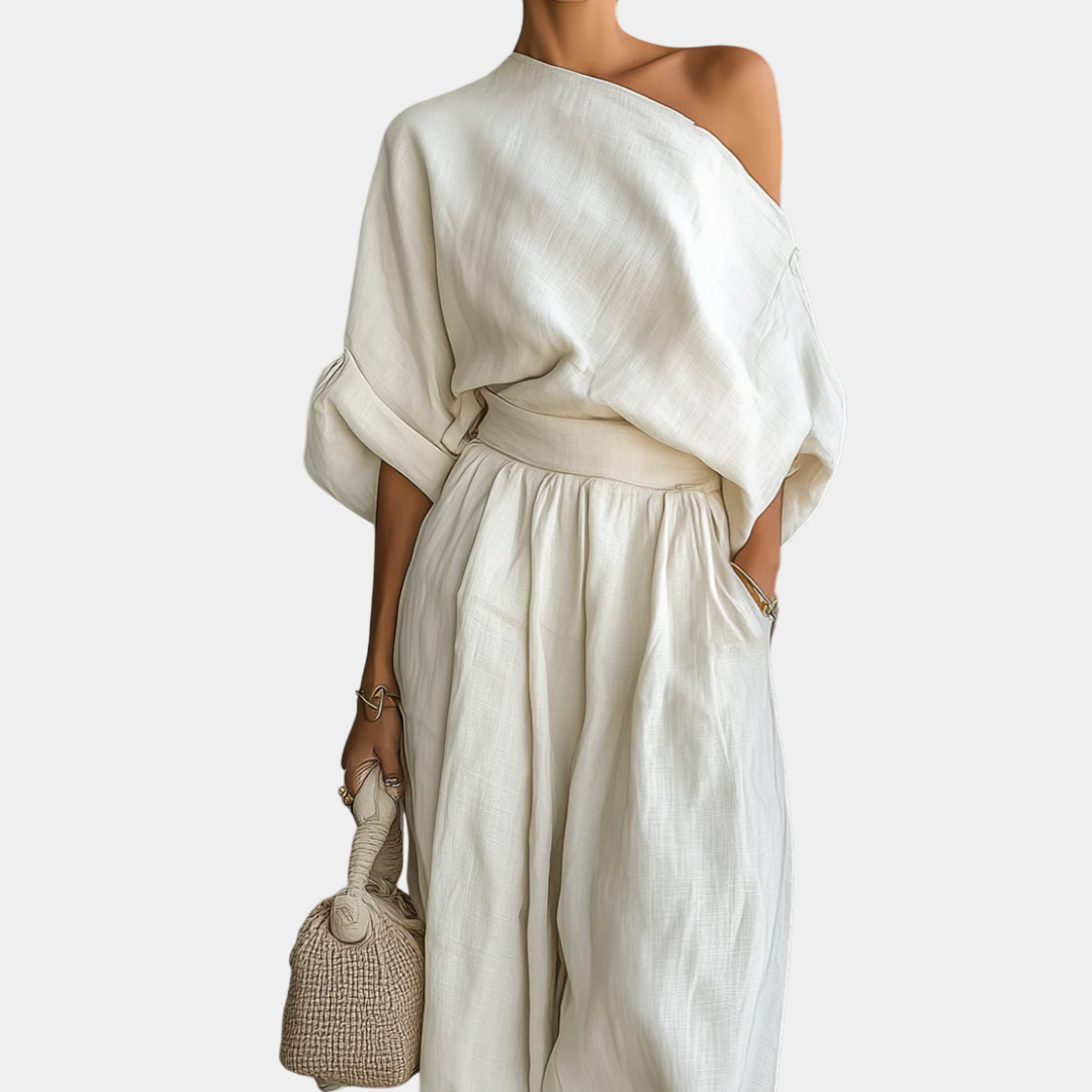 Helena | Off-Shoulder Top and Tapered Pants