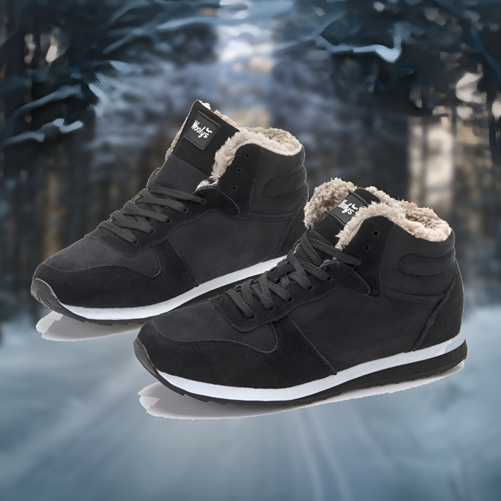 Men’s Winter High-Top Sneakers with Fur