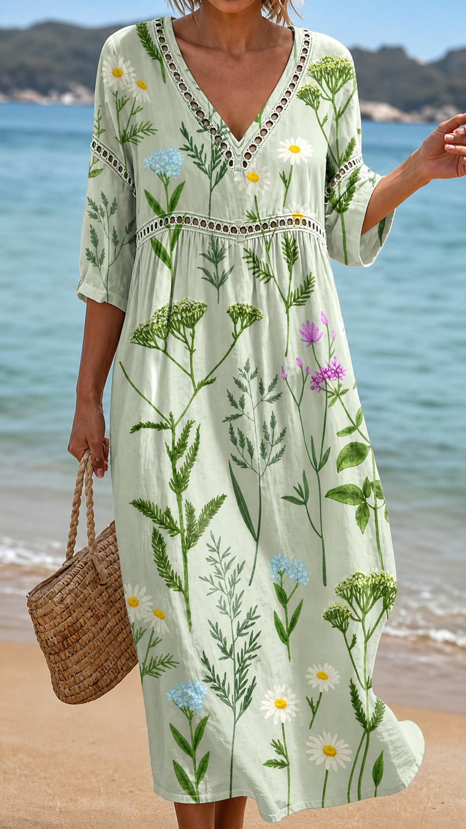 Botanical and Fresh Beach Dress