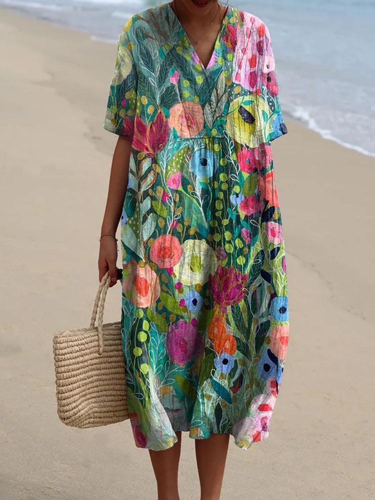 Floral Charm Vintage Dress