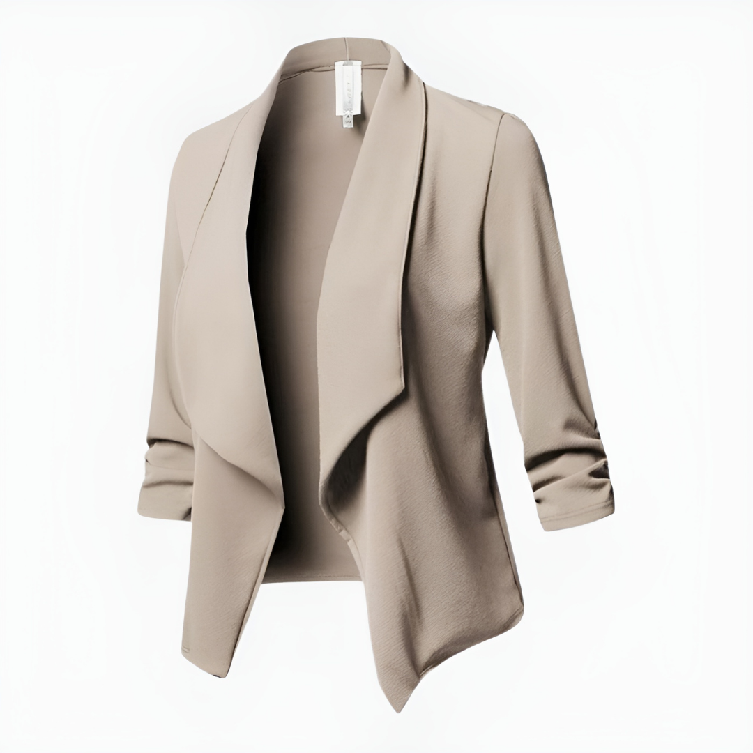 Blazer casual para mujer con frente abierto, para oficina
