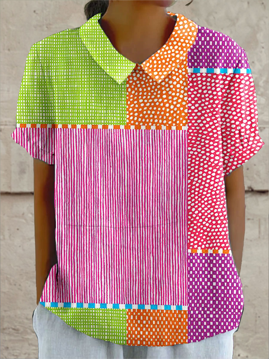 Colorful Patchwork Shirt