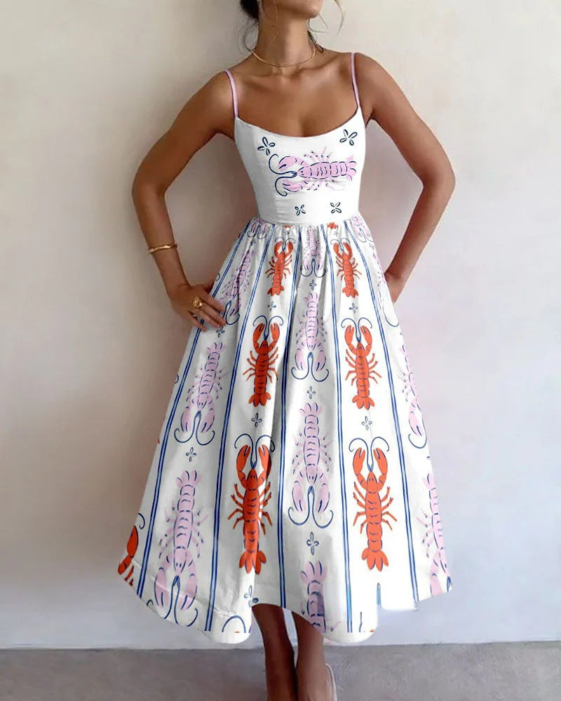 Brinleyrae | Vestido Midi Seaside Whimsy