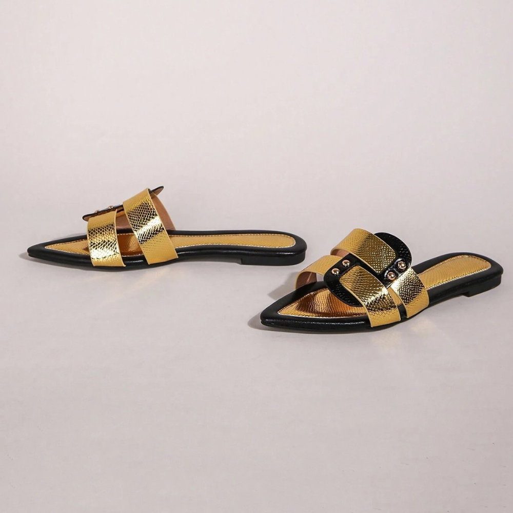 Sandalias planas puntiagudas elegantes Albara
