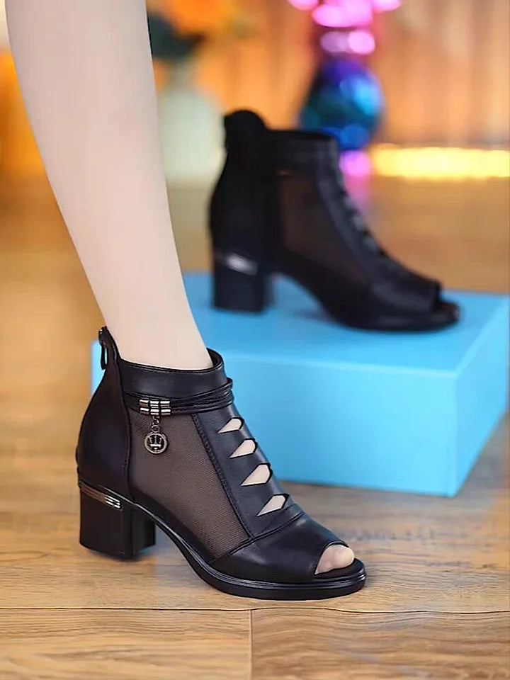 Mireille - Block Heel Open Toe Sandals