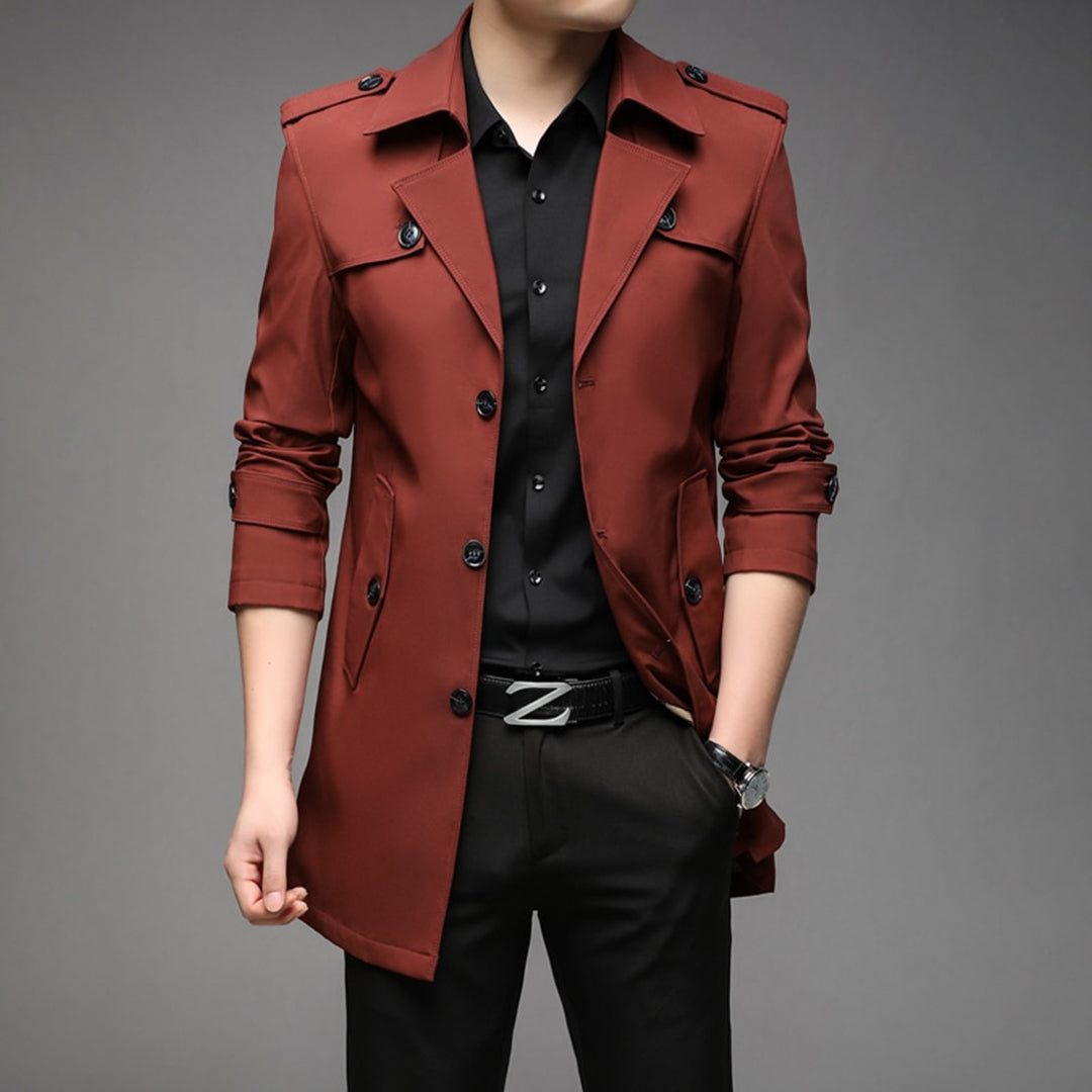 Men’s Single Breasted Lightweight Trench Coat