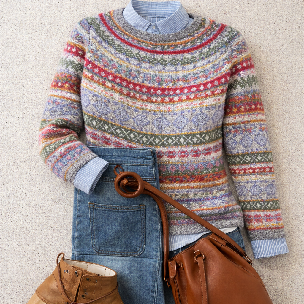 Warm Retro Knit Sweater