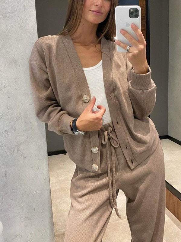 Women’s Relaxed Cardigan With Drawstring Pants