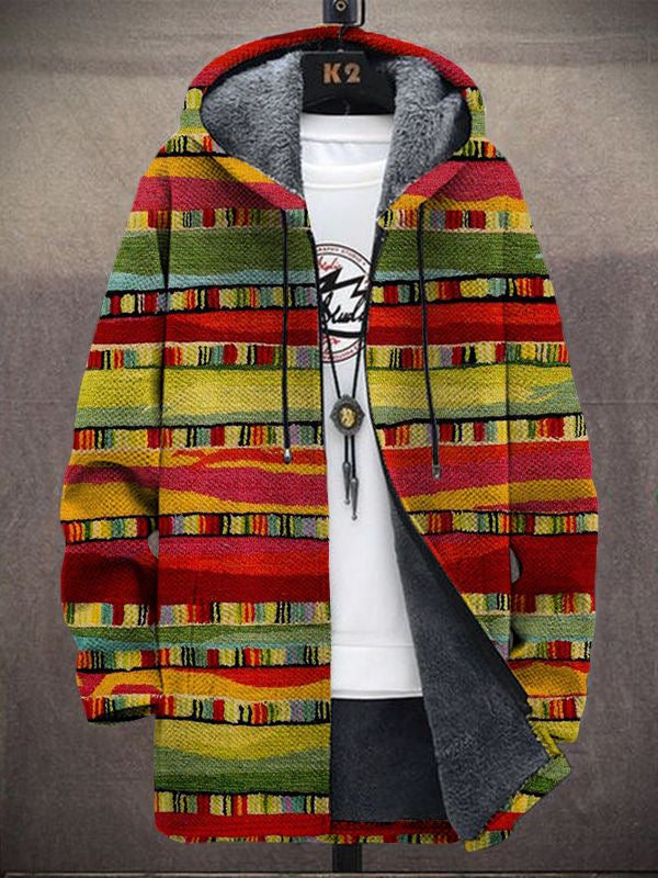 Chic Graphic Hooded Cardigan