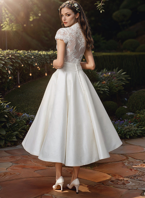 Vestido de ceremonia midi de corte A para mujer