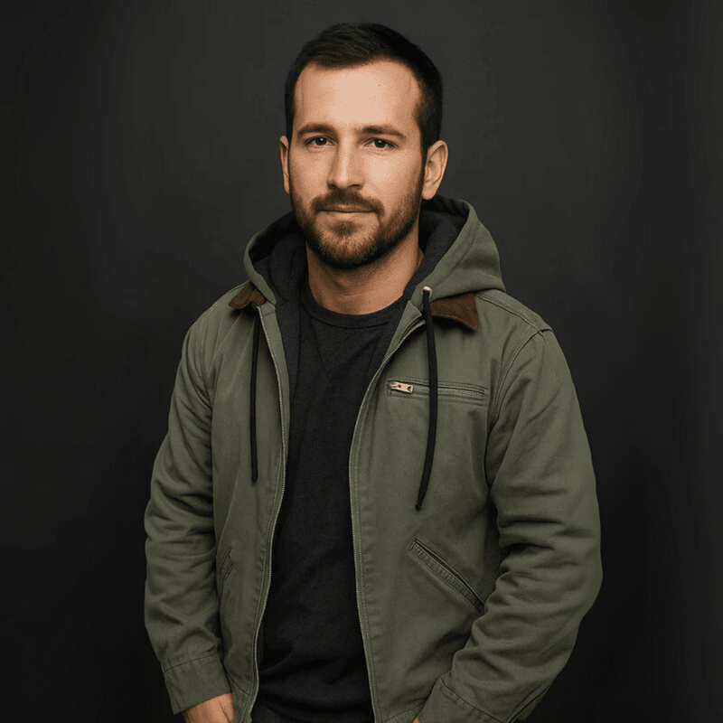 Chaqueta con capucha y cremallera informal para hombre