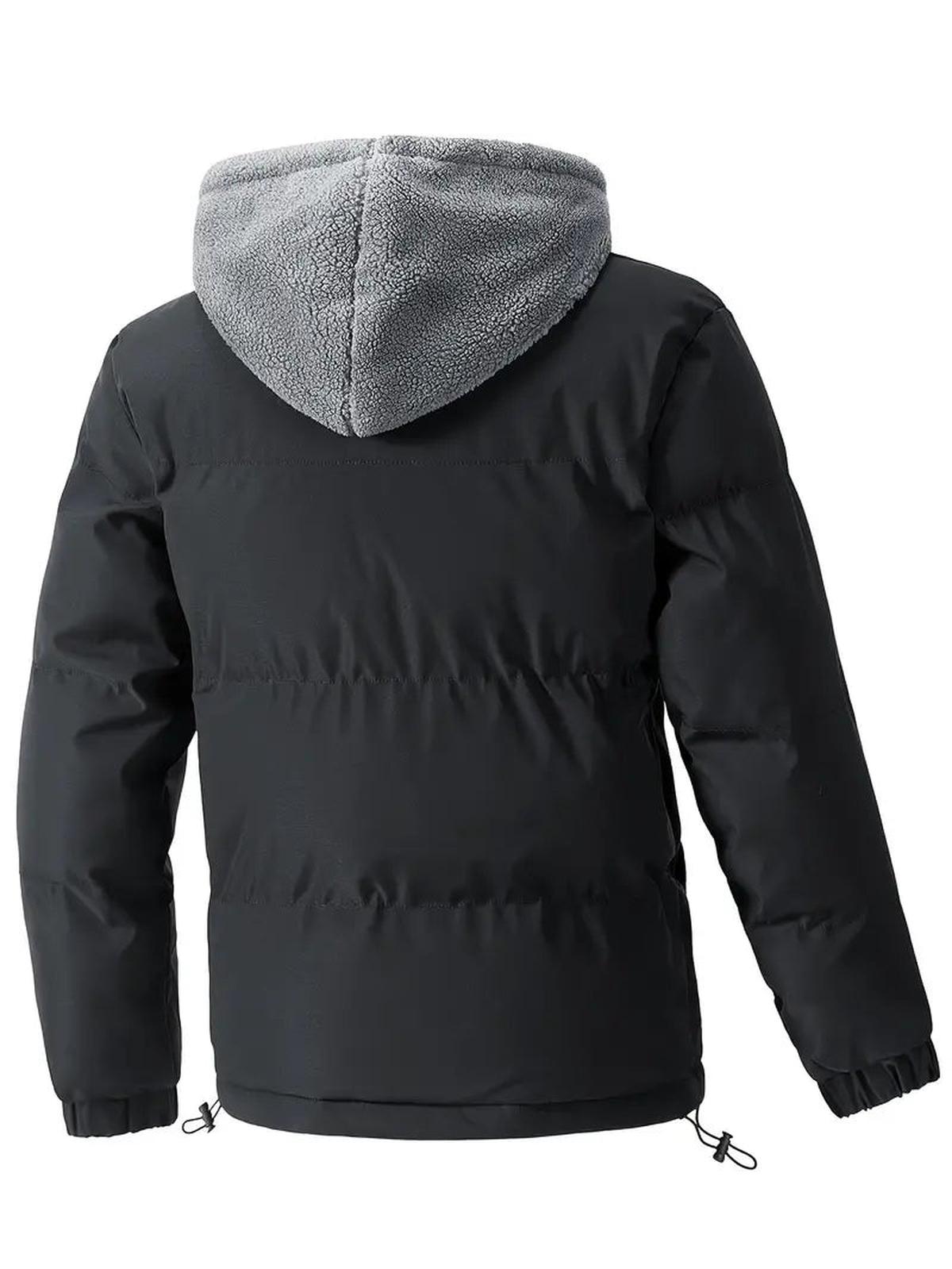 Chaqueta con capucha de hombre, estilo urbano cálido
