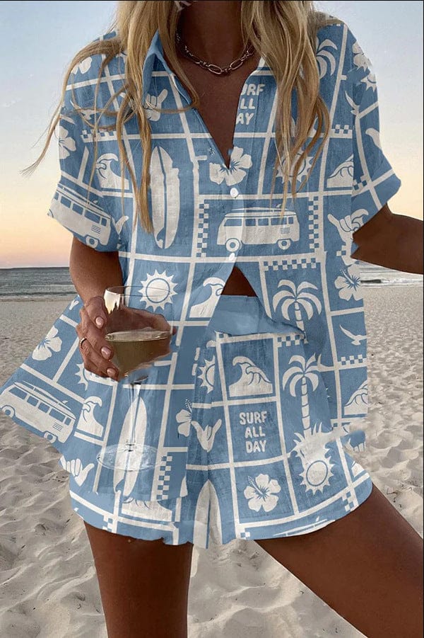Chic Linen Button-Up Set