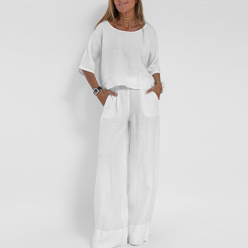 Conjunto cómodo de ropa holgada a juego para mujer