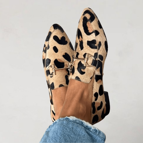 Chic Leopard Print Slip-On Loafers