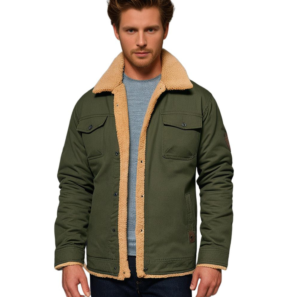 Chaqueta casual de hombre cálida con forro para exterior