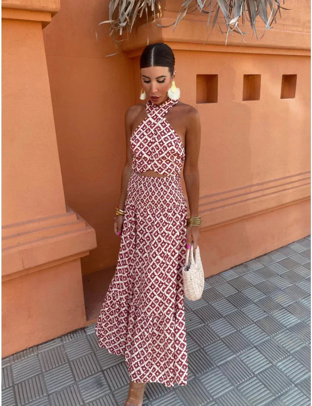 Off-Shoulder Maxi Dress