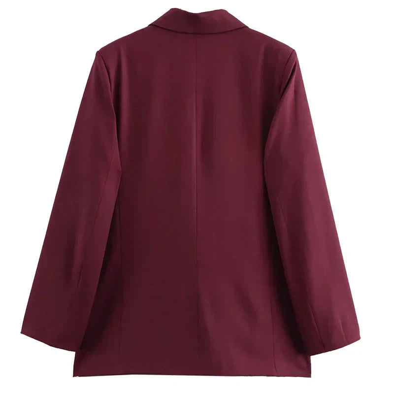 Women's Double-Breasted Blazer Suit