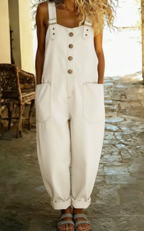 Ruth | Vintage Washed Cotton Denim Overalls