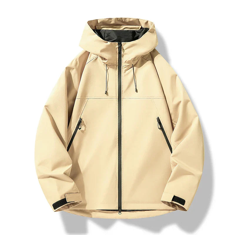 Chaqueta impermeable cortavientos con capucha para hombre