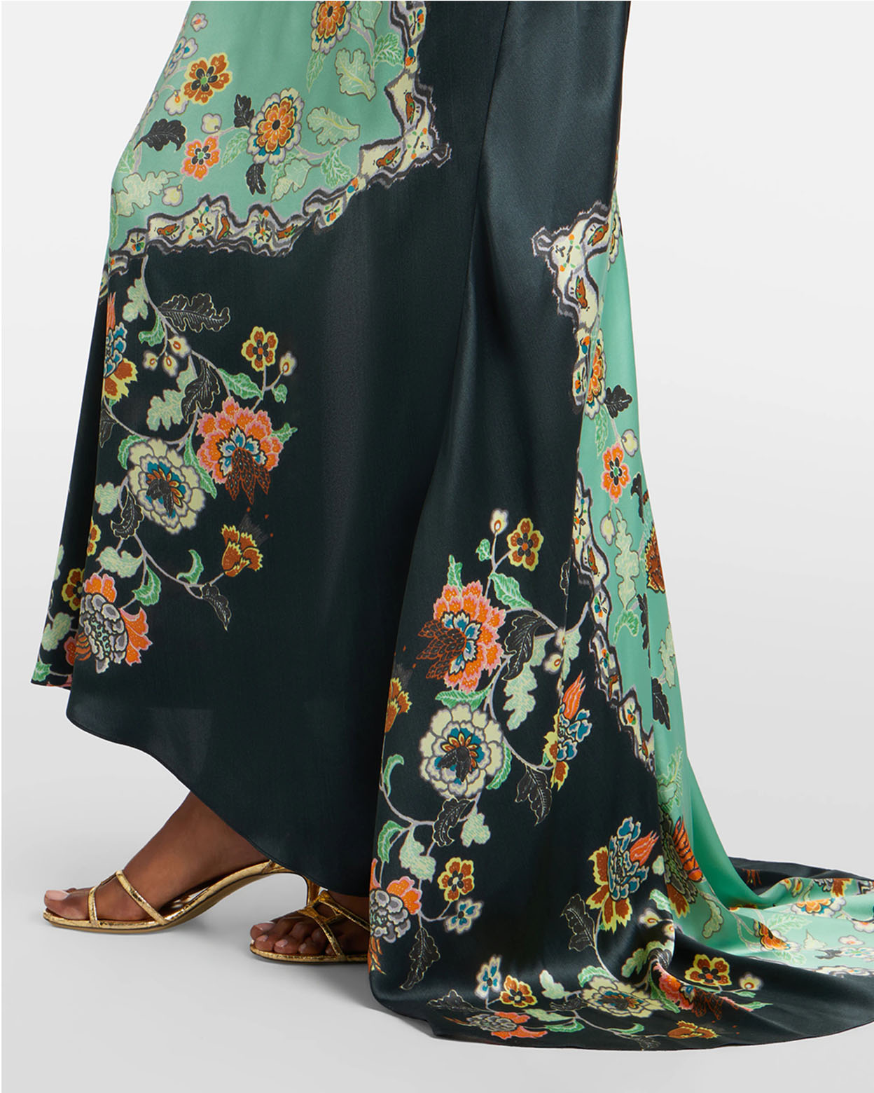 Seraphina | Elegant Floral Satin Slip Maxi Dress