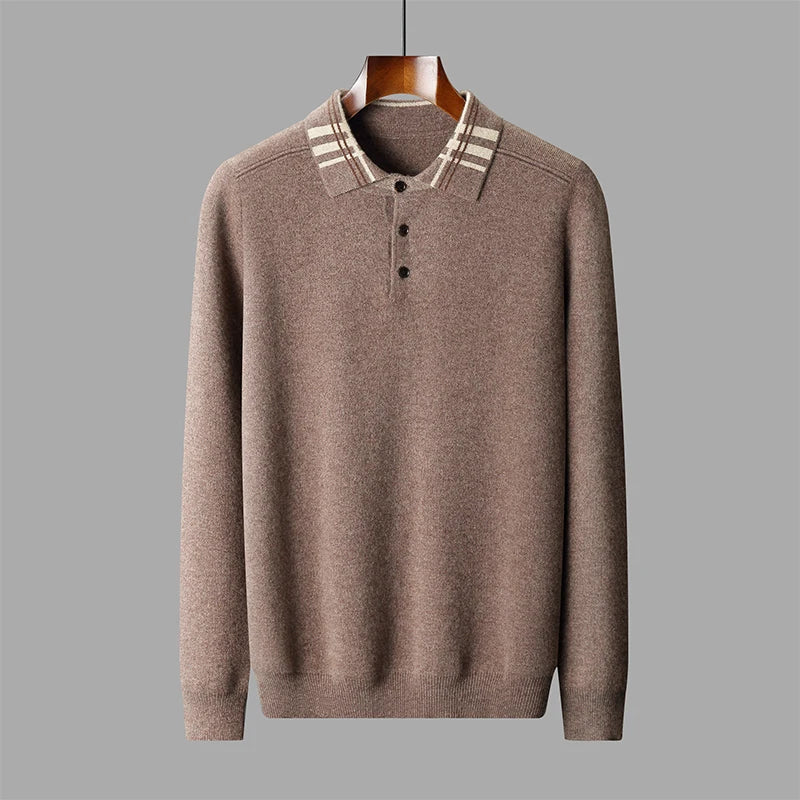 Men’s Winter Classic Knit Polo Sweater