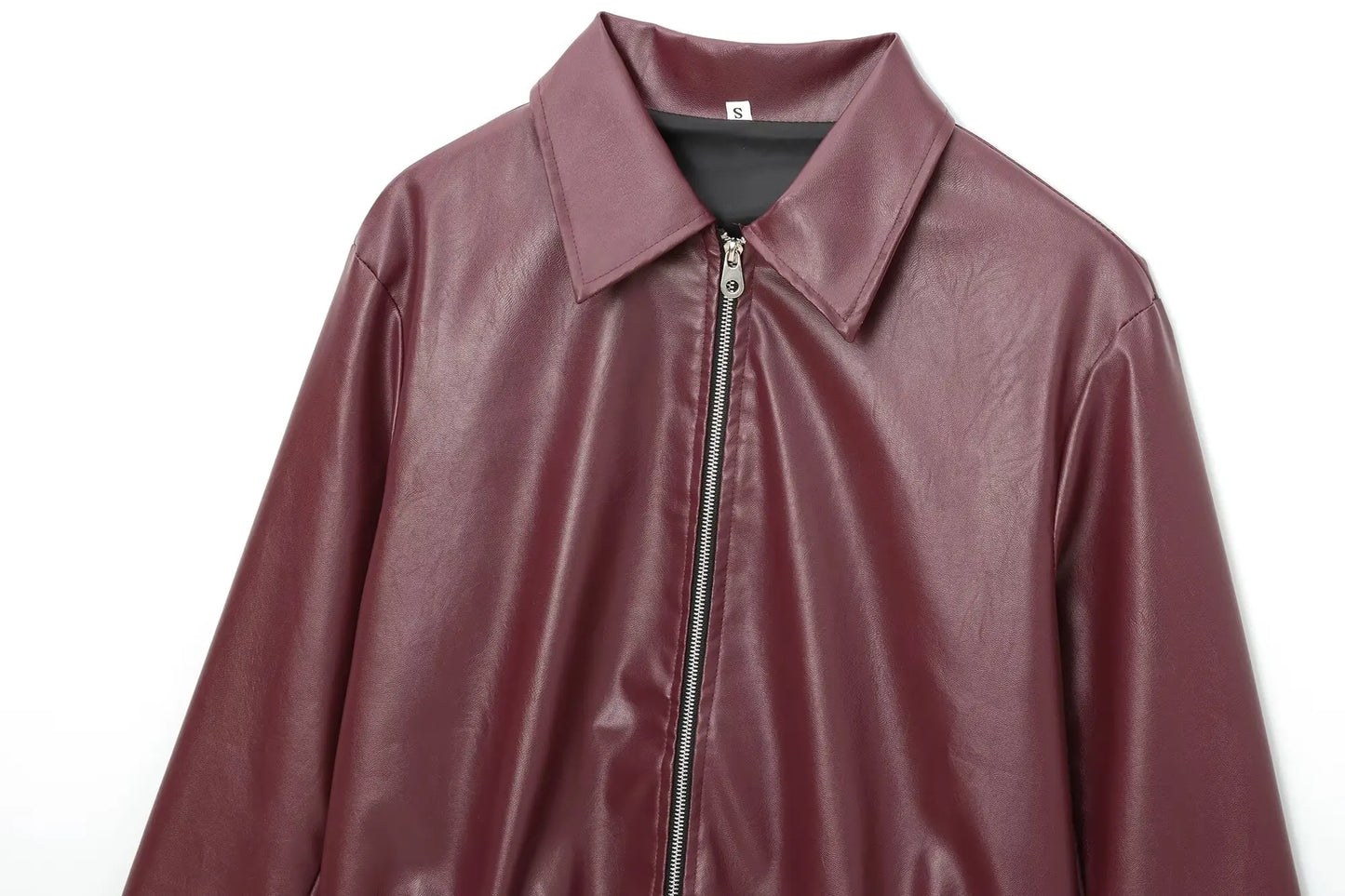 Women's Faux Leather Bomber Jacket