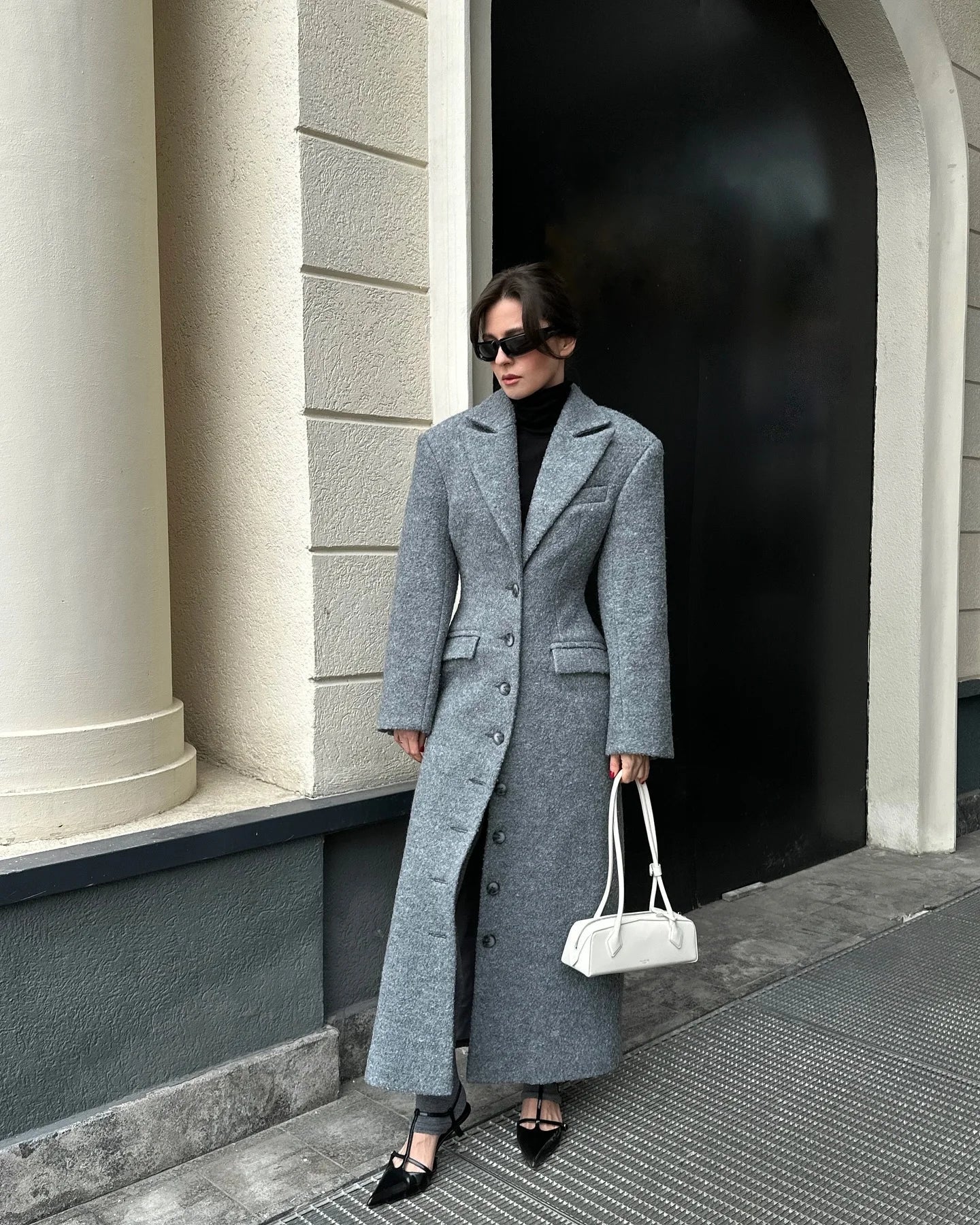 Winter Long Button Wool Coat