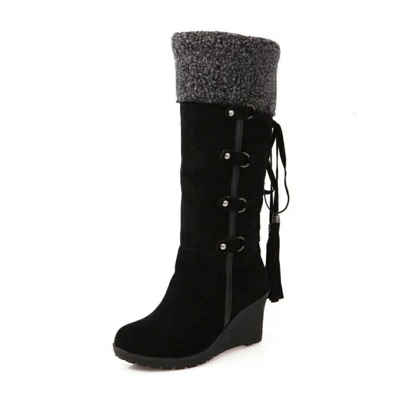 Women’s Knee High Wedge Winter Boots