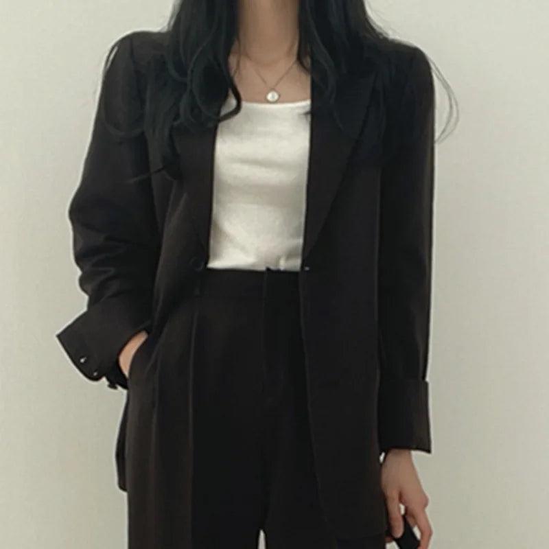 Tailored Long Blazer Pants Set