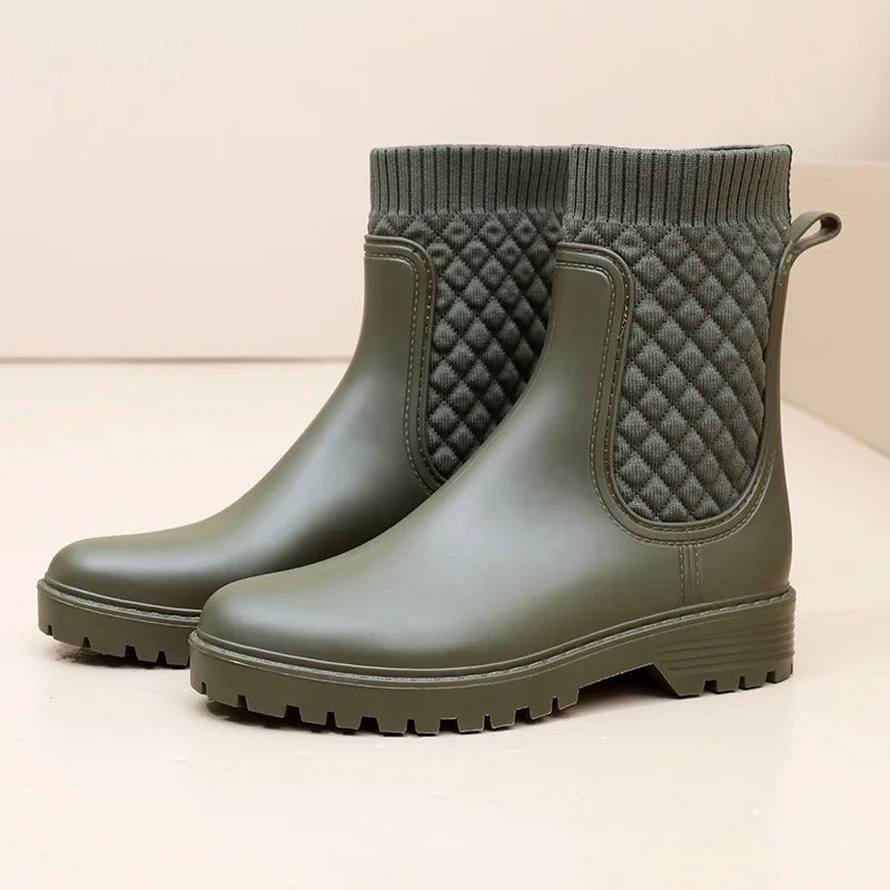 Women’s Trendy Knit-Side Ankle Boots
