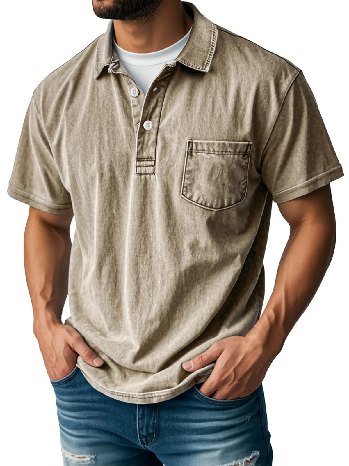 Stylish Short-Sleeve Polo Shirt