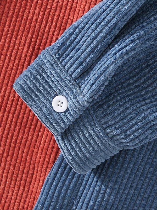 Men’s Color-Block Corduroy Shirt