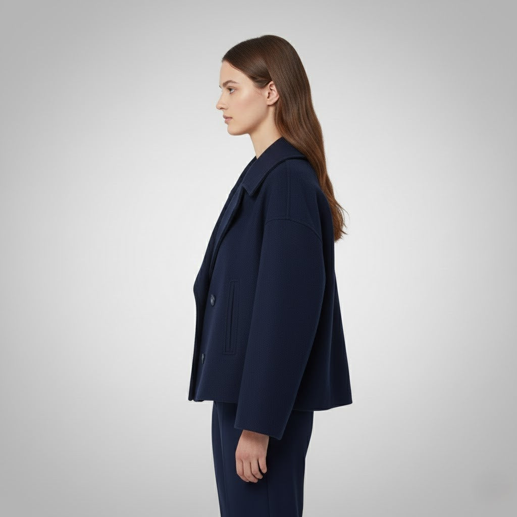 Classic Double Button Short Jacket for Women