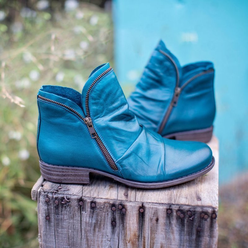 Botines de cuero para mujer (otoño)