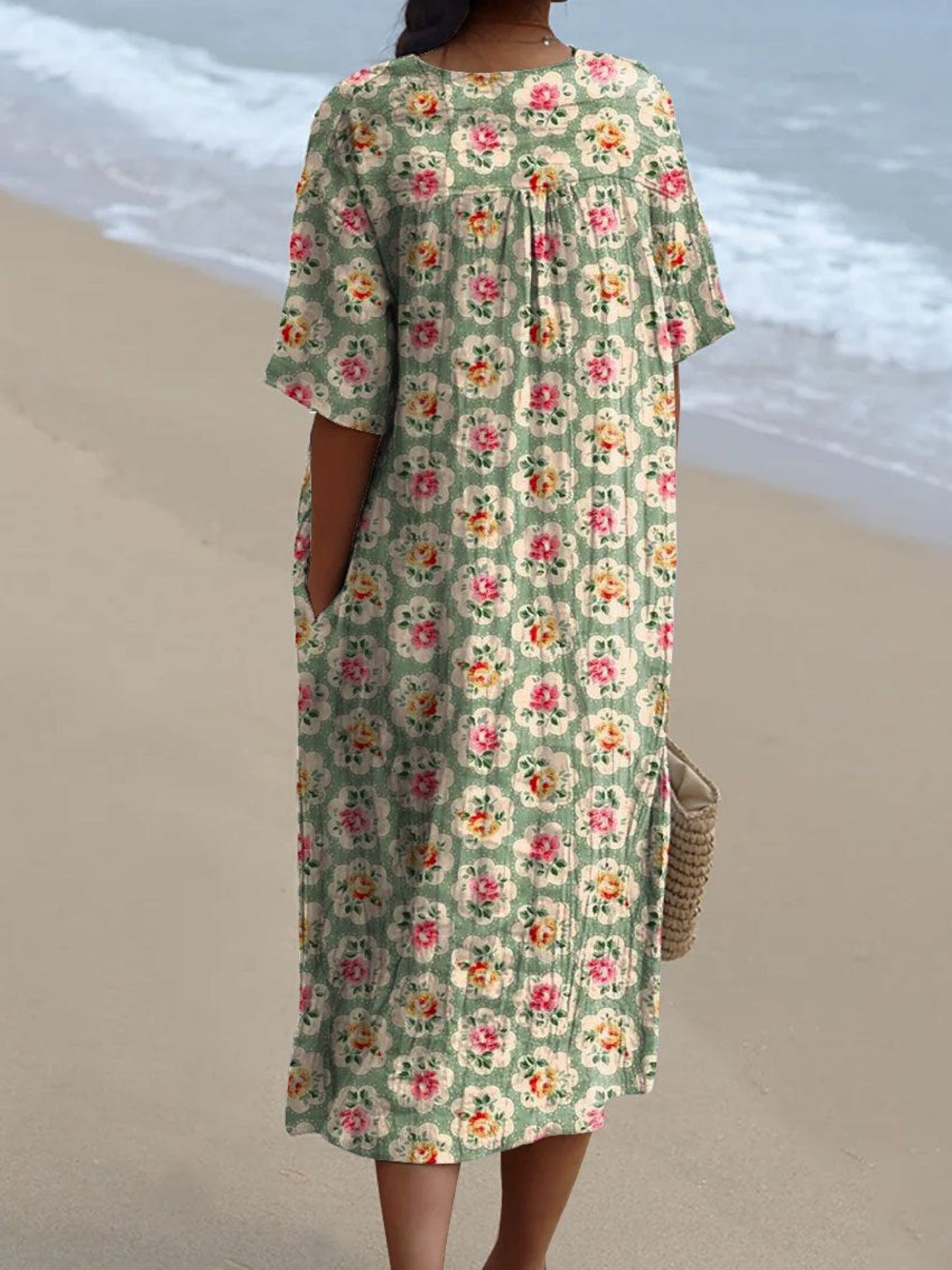 Classic Floral Print Dress
