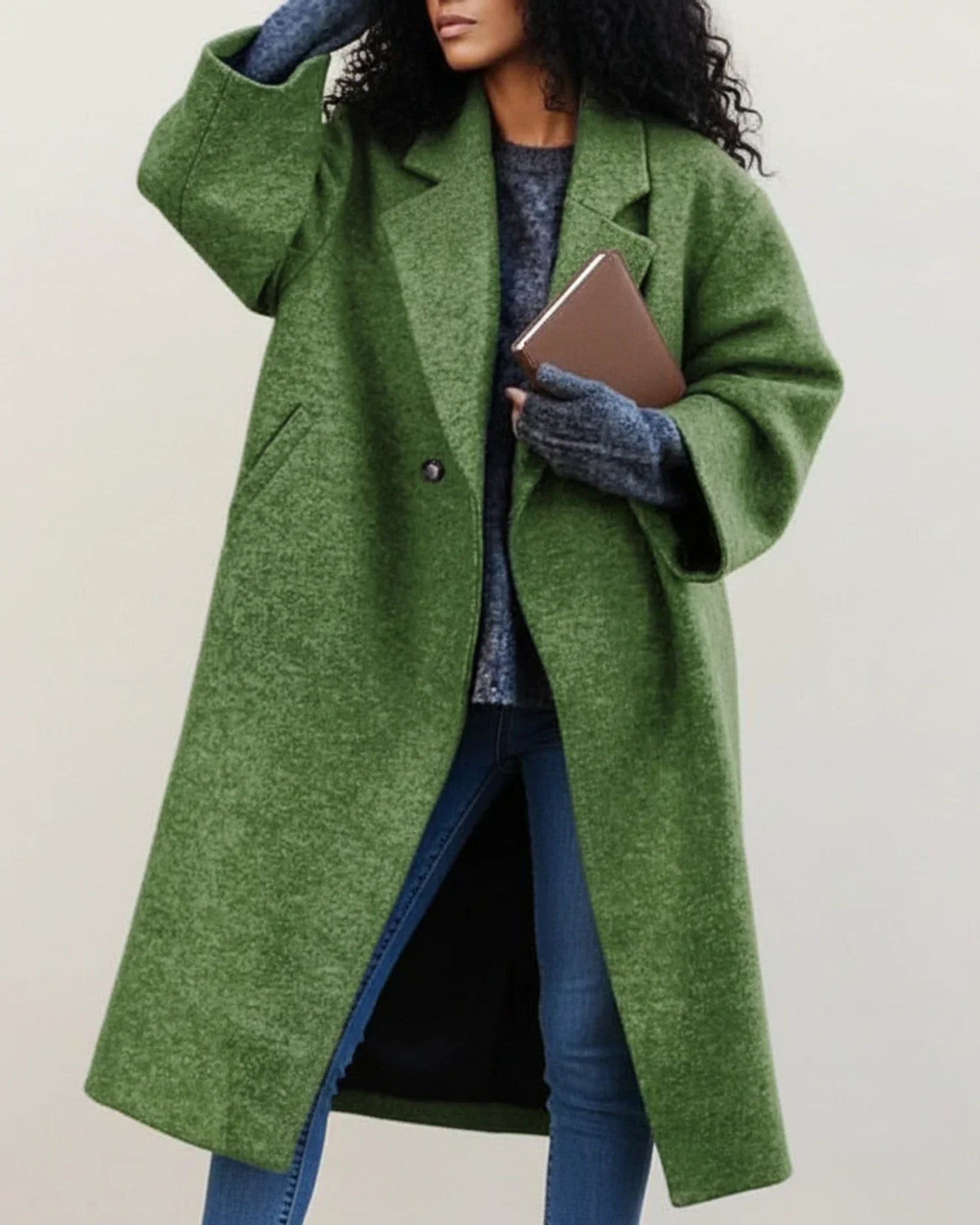 Women’s Colorful Long Winter Wool Coat