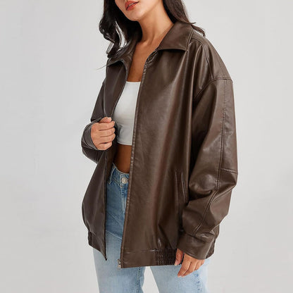 Chaqueta casual de moda para mujer de corte relajado