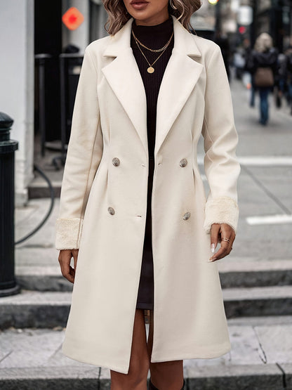 Women’s Elegant Double-Breasted Long Winter Coat