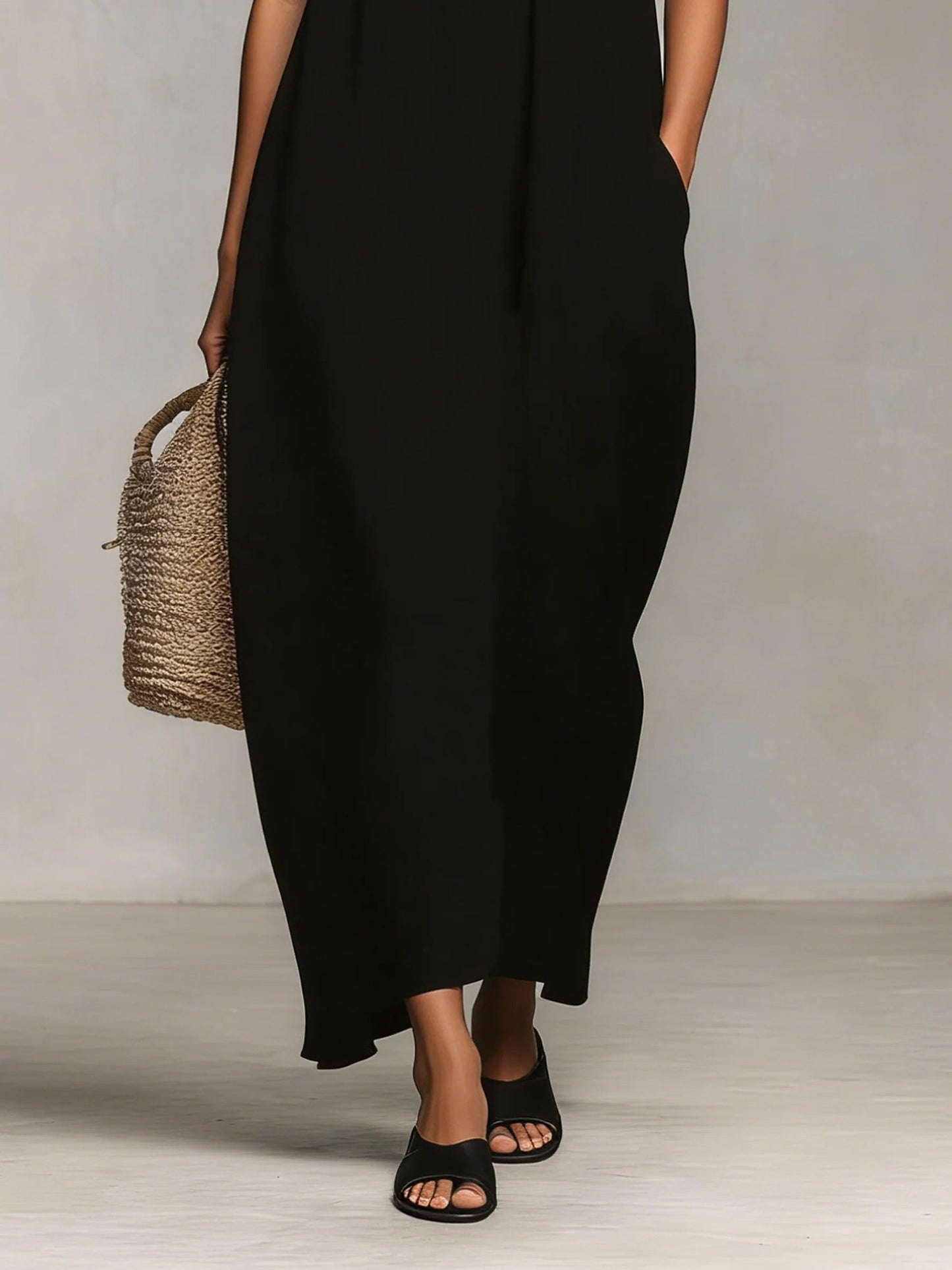 Mirelle - Maxi Dress with Color Blocks and Spaghetti Straps