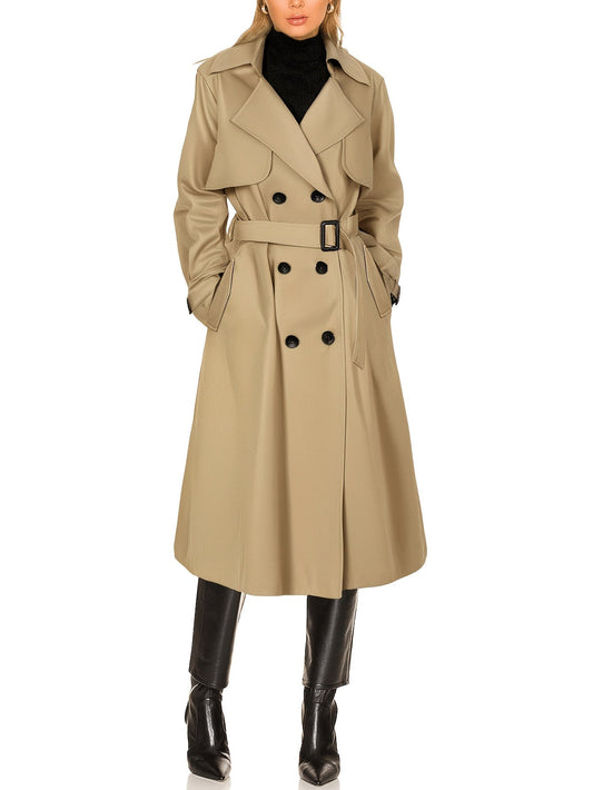 Women’s Elegant Longline Office Trench Coat