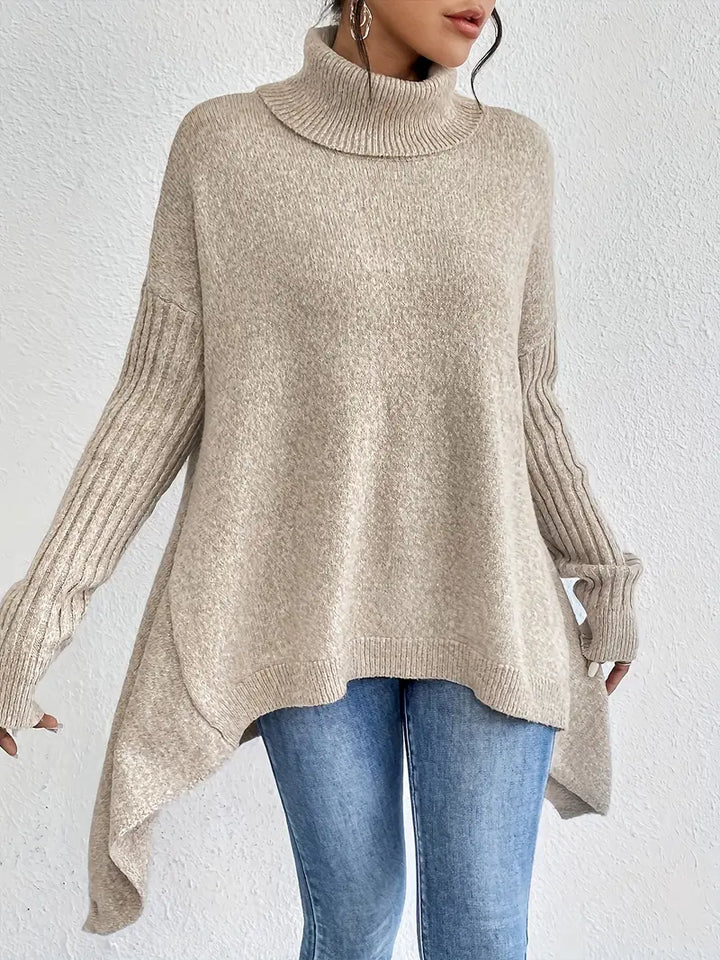 Jersey de punto elegante con cuello alto