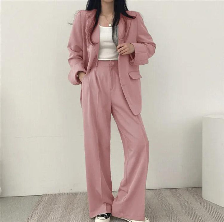 Tailored Long Blazer Pants Set