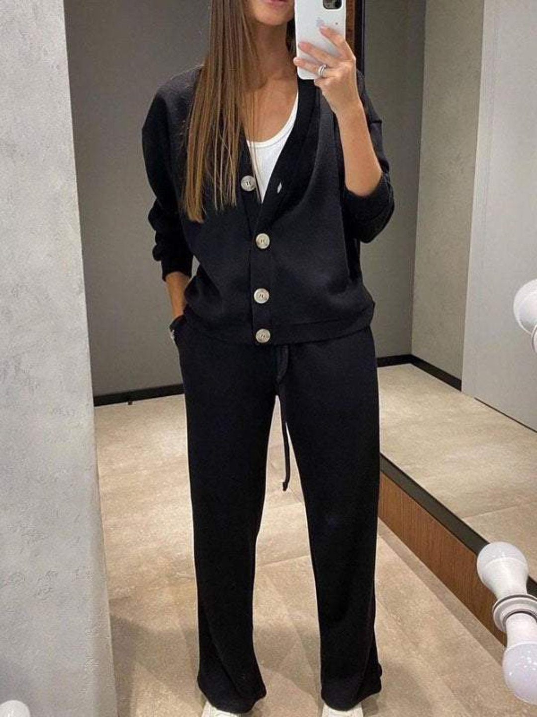 Women’s Relaxed Cardigan With Drawstring Pants