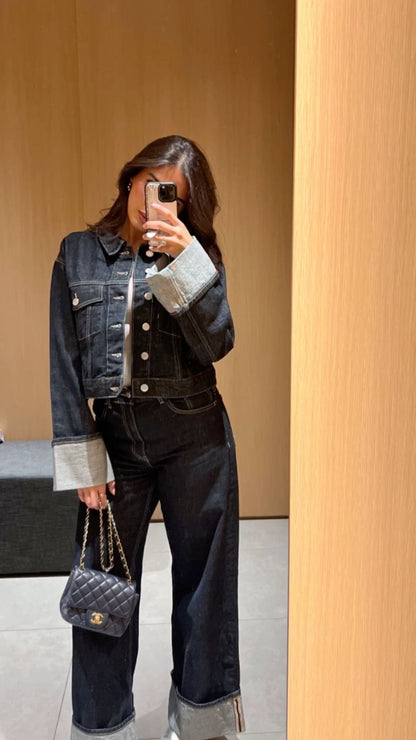 Women’s Spring Cropped Jacket Pants Set