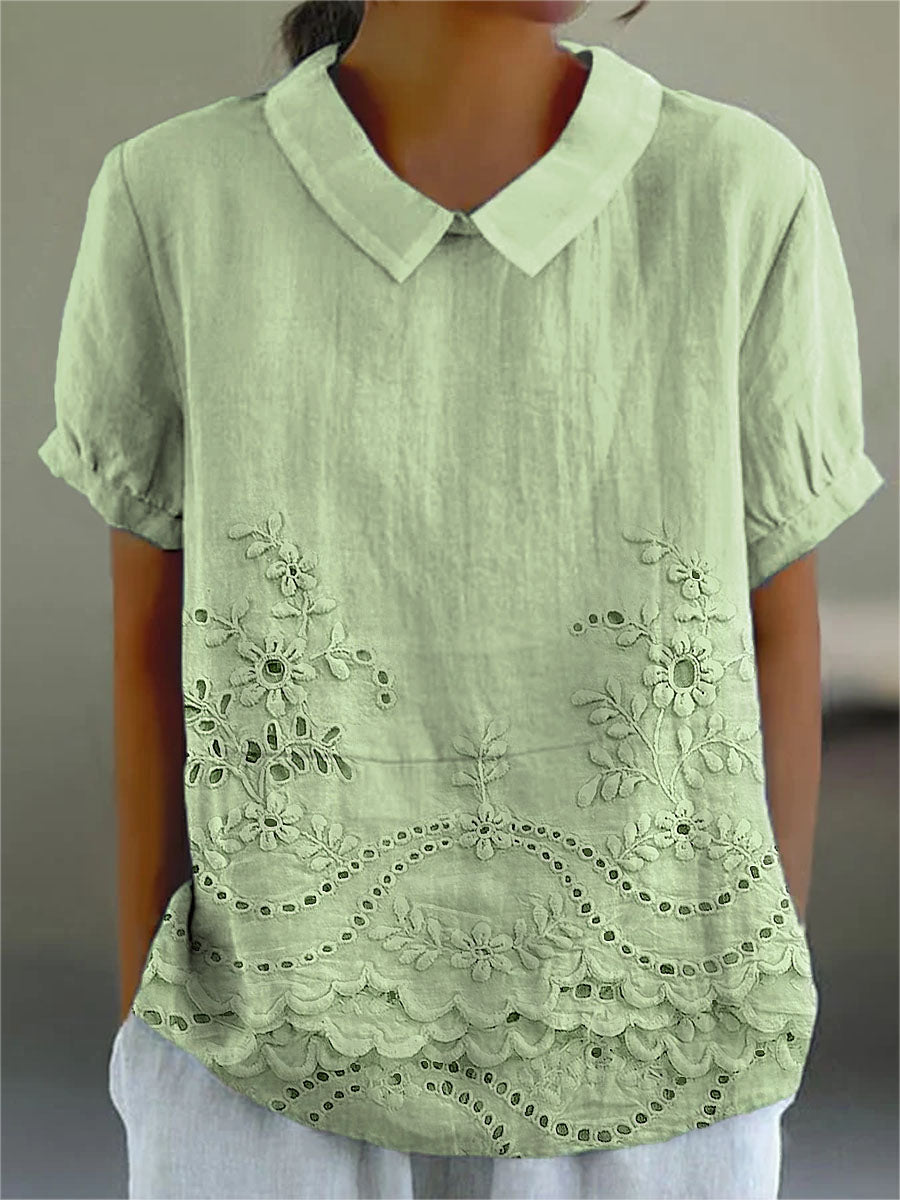 Floral Embroidered Shirt