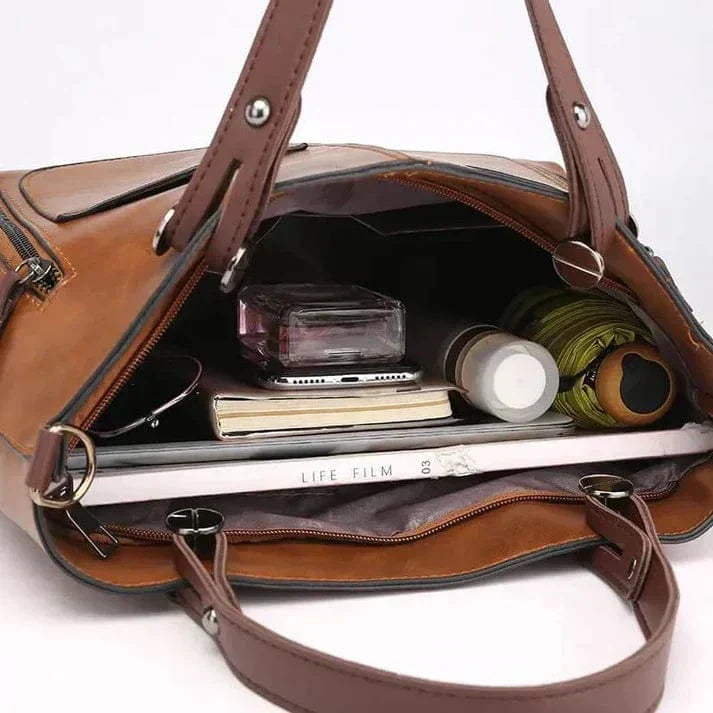 Chic Retro Leather Shoulder Bag