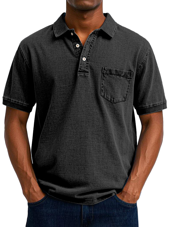 Polo holgado de estilo retro