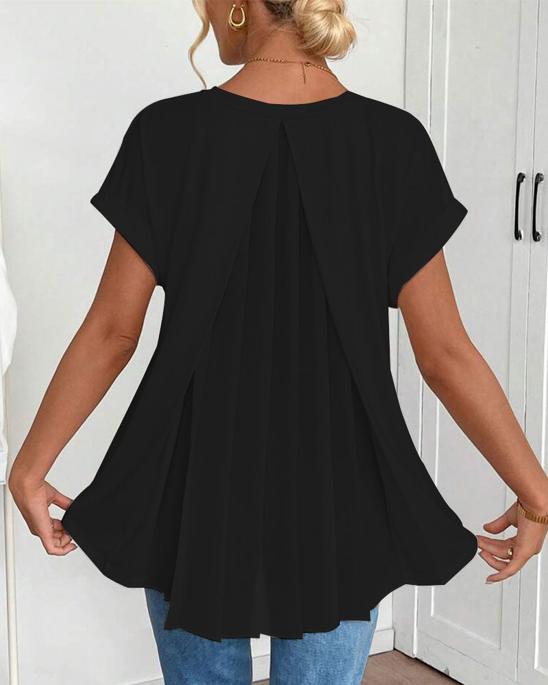 Liyanna - Patchwork Short Sleeve T-Shirt